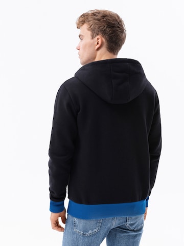 Ombre Zip-Up Hoodie 'B297' in Black