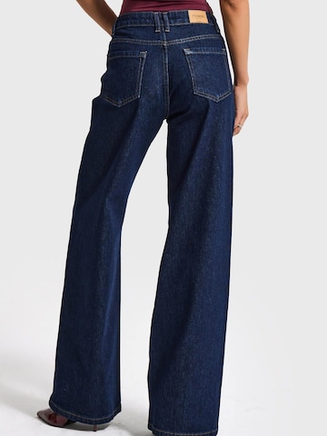 IT'S BASIC Wide leg Jeans 'WIDE MID RISE JEANS' in Blauw
