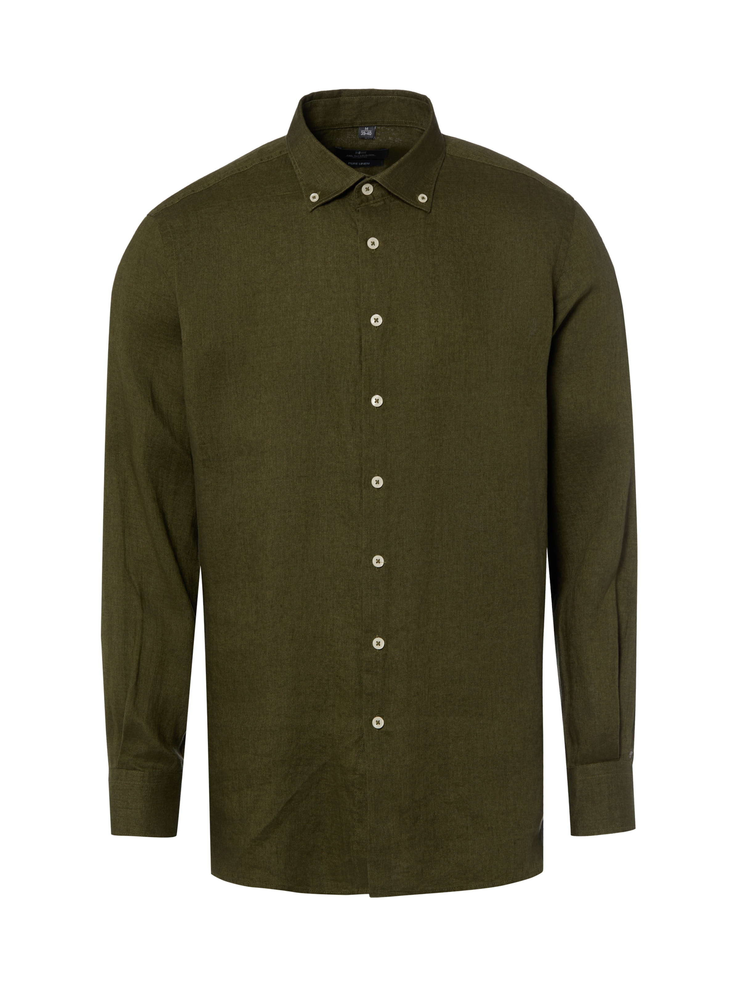 Nils Sundström Regular fit Button Up Shirt in Green: front