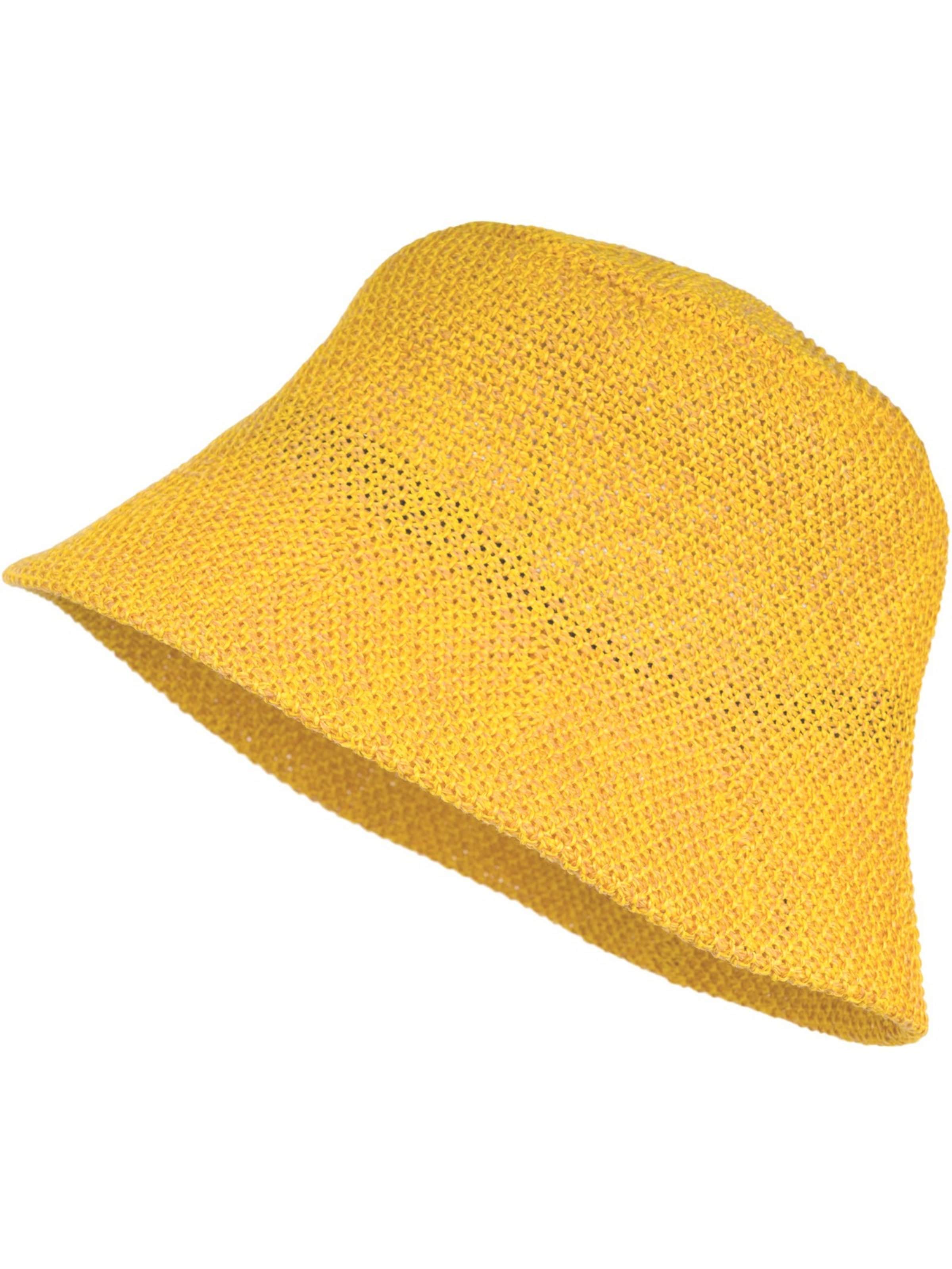 styleBREAKER Hut 'Fischerhut aus Papierstroh - Knautschhut'‌ in goldgelb, Produktansicht