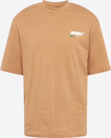 JACK & JONES - Camiseta 'DRONE' en beige: frente