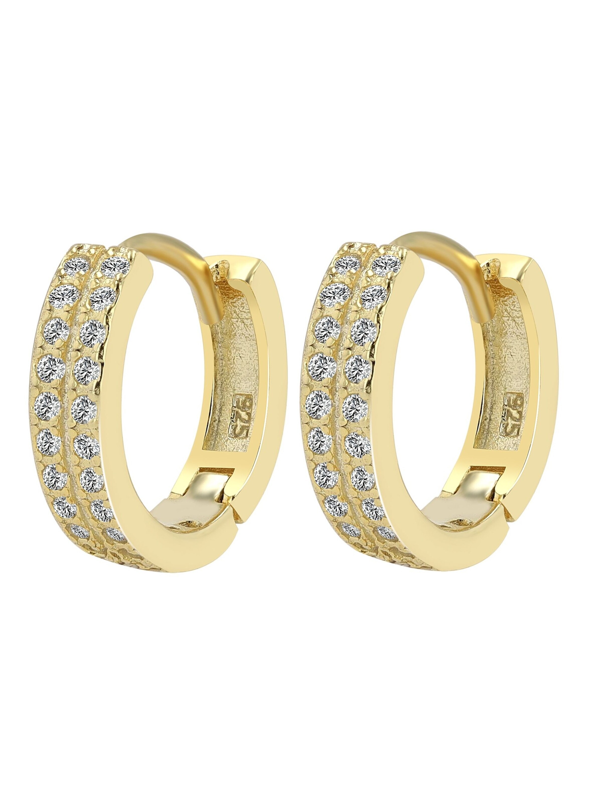 Akzent Earrings '"Ylva" aus 925 Sterlingsilber, rhodiniert, langlebig' in Gold