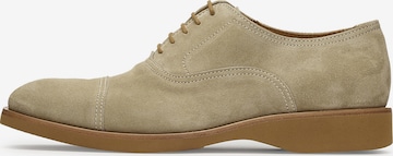 LOTTUSSE Lace-Up Shoes 'Oxford' in Beige: front