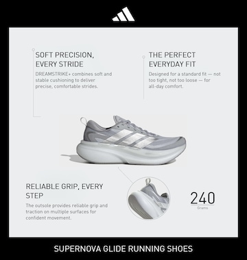 ADIDAS PERFORMANCE Bežecká obuv 'SUPERNOVA GLIDE' - Sivá