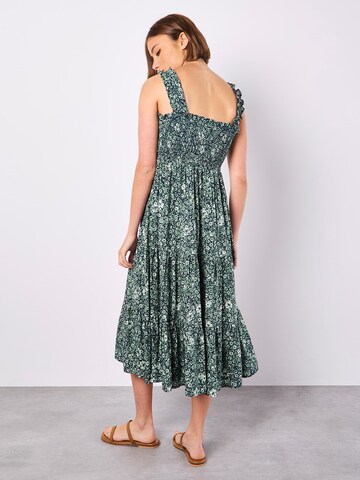 Apricot Ditsy Floral Midi Dress ' ' in Grün