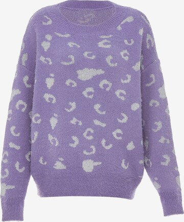 Pull-over ebeeza en violet : devant