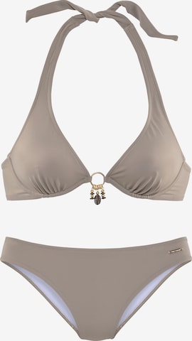 Bruno Banani LM Triangle Bikini in Grey: front