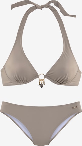 Bruno Banani LM Triangel Bikini in Grau: predná strana