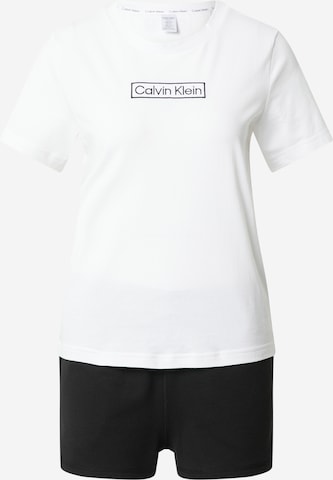 Calvin Klein Underwear - regular Pijama de pantalón corto en blanco: frente