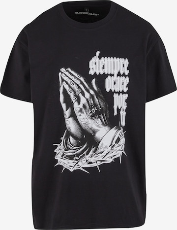 melns MJ Gonzales T-Krekls 'Pray for you': no priekšpuses