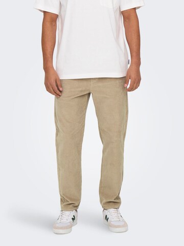 regular Pantaloni 'ONSLinus' di Only & Sons in beige: frontale