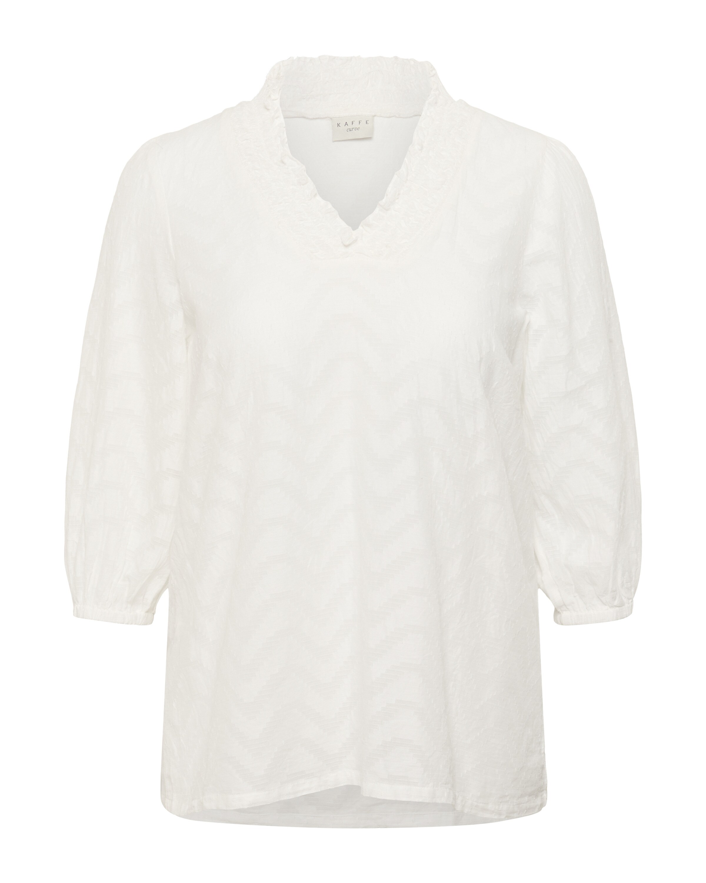 KAFFE CURVE Blouse 'Vitana' in Wit: voorkant