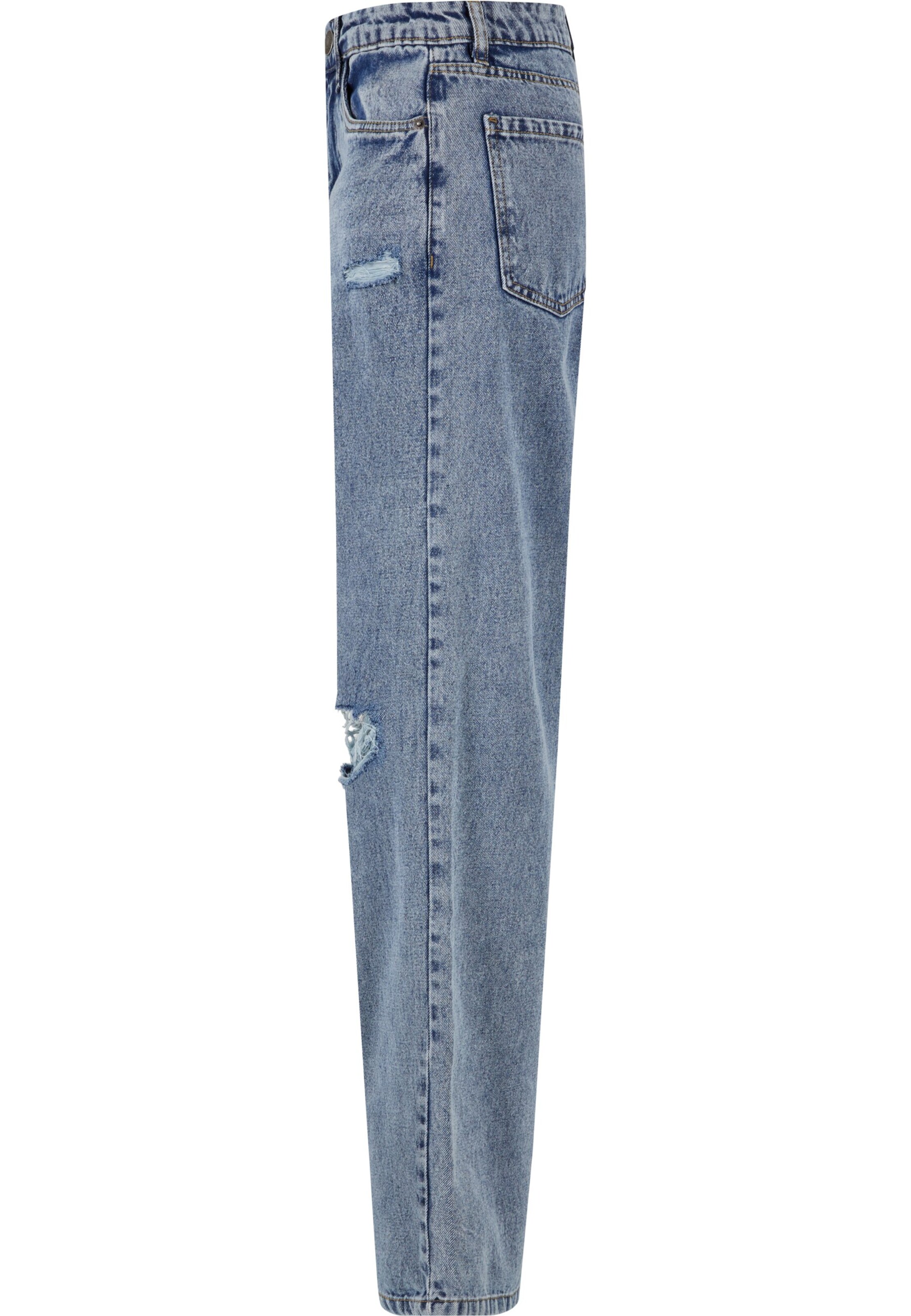 Urban Classics Široký strih Džínsy - Modrá