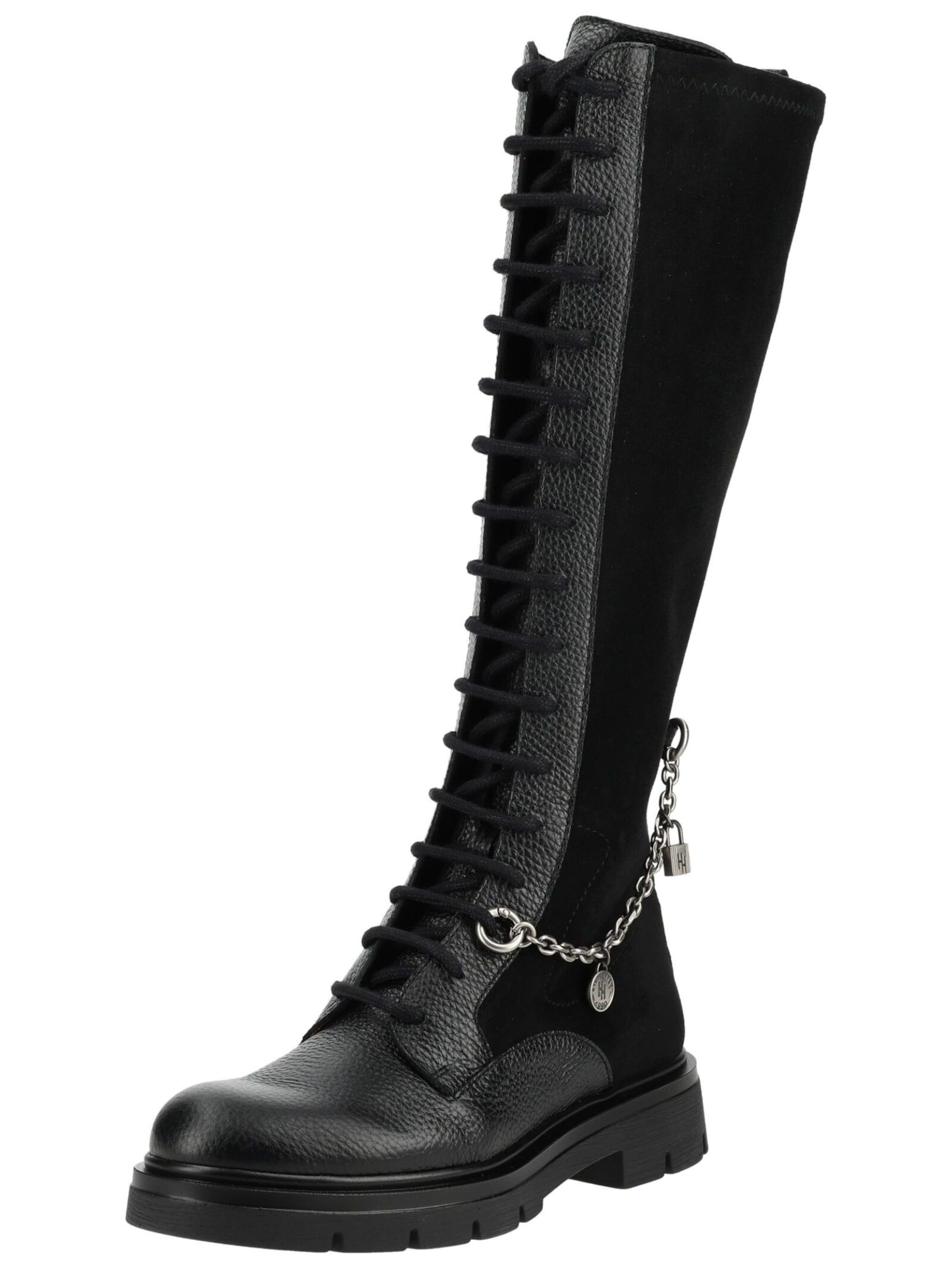 Hispanitas Schnürstiefel in Schwarz: Vorderseite