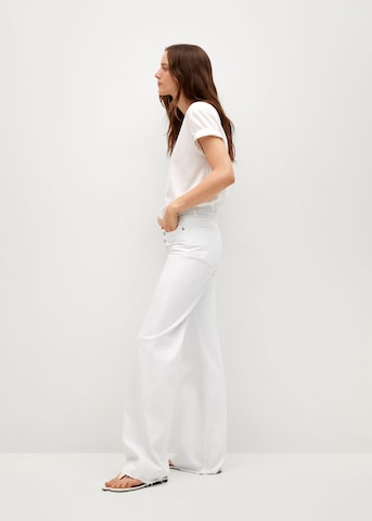 MANGO Wide leg Jeans 'Ariadna' in White