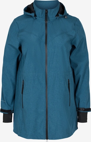 Zizzi Athletic Jacket 'MAURA' in Blue: front