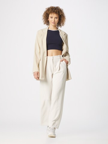Abercrombie & Fitch Loose fit Pleat-front trousers in Beige