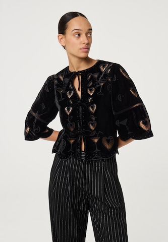 Fabienne Chapot Blouse in Zwart: voorkant