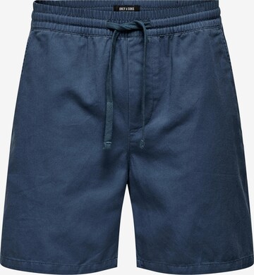 Pantalon 'TEL' Only & Sons en bleu : devant