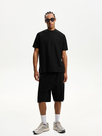 Baggy Pantalon Bershka en noir