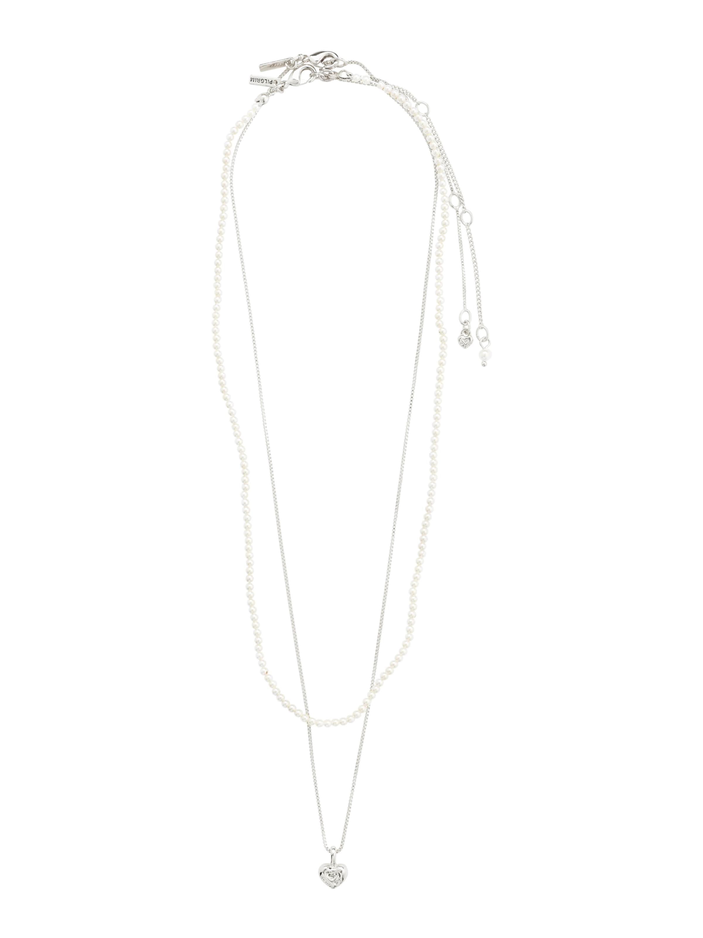 Pilgrim Kette 'Arlet' in silber / perlweiß, Produktansicht