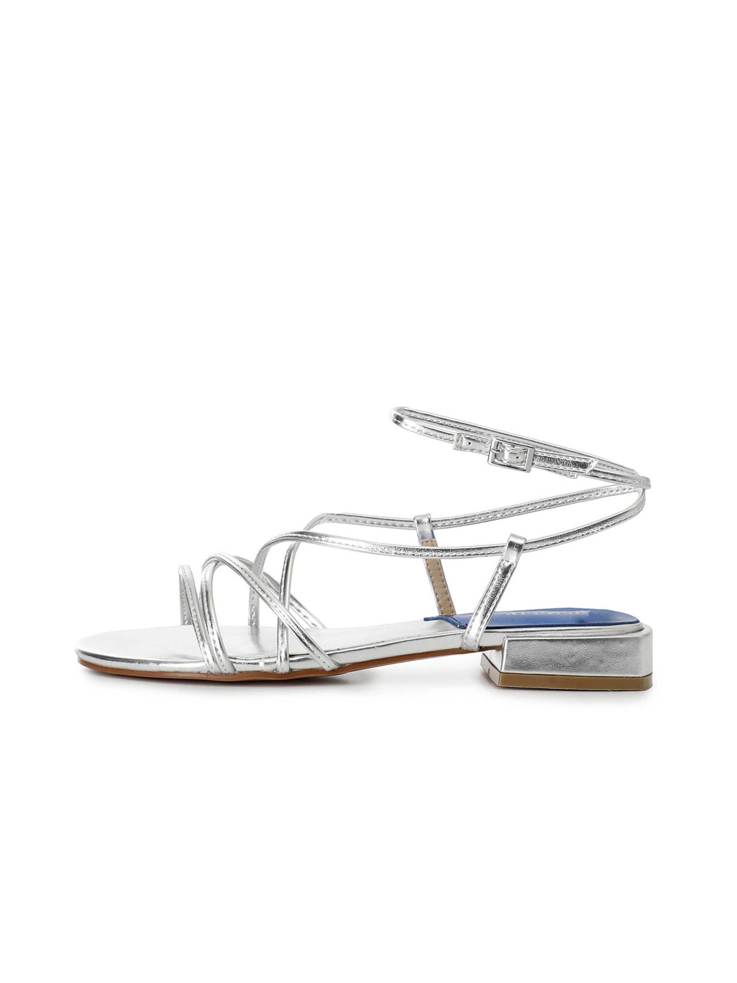 Sandalo con cinturino di CAFè NOIR in argento: frontale