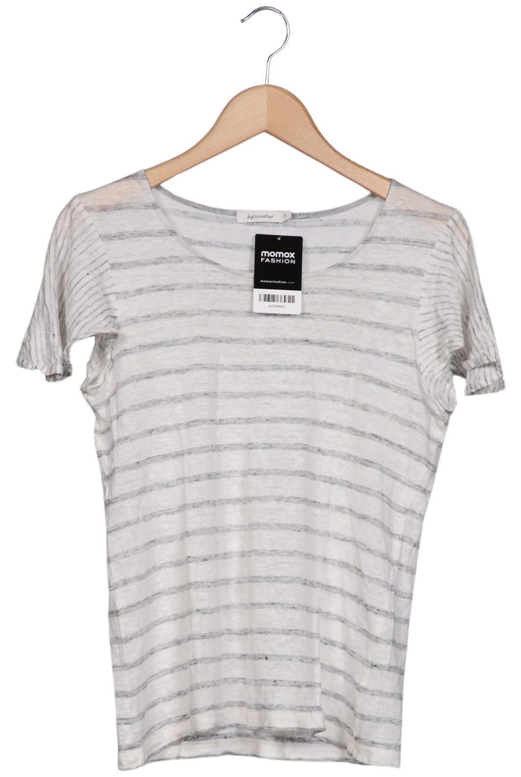 hessnatur Top & Shirt in XS in Grey: front