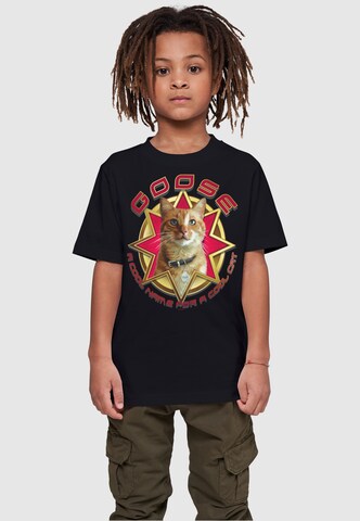 ABSOLUTE CULT T-Shirt 'Captain Marvel - Movie Goose Cool Cat' in Schwarz: predná strana