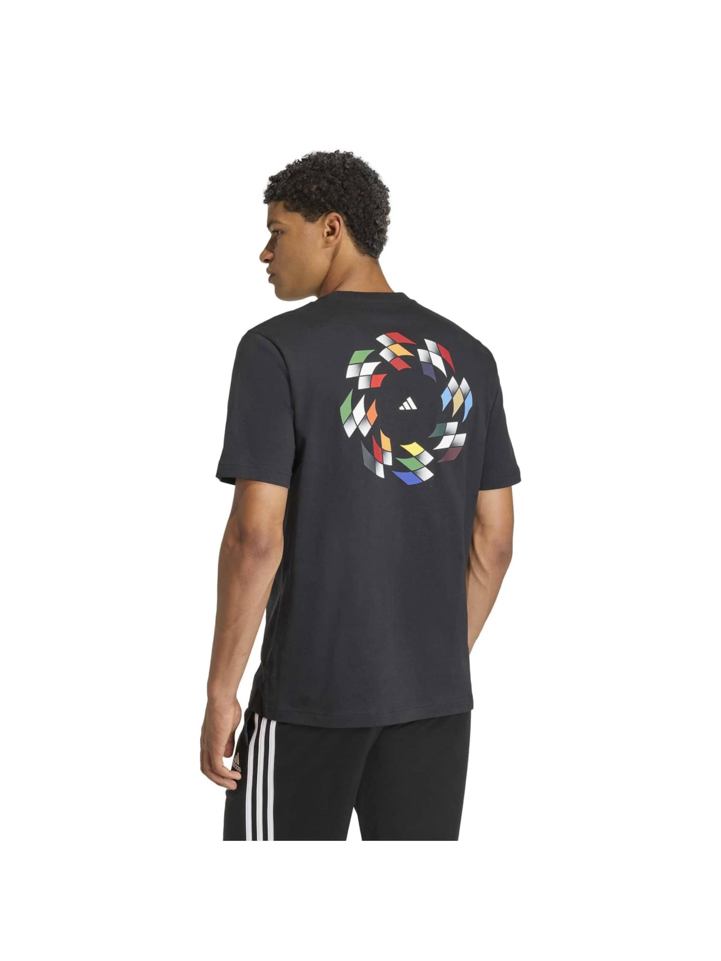 ADIDAS SPORTSWEARTehnička sportska majica 'HOUSE OF TIRO NATIONS' - crna boja: prednji dio