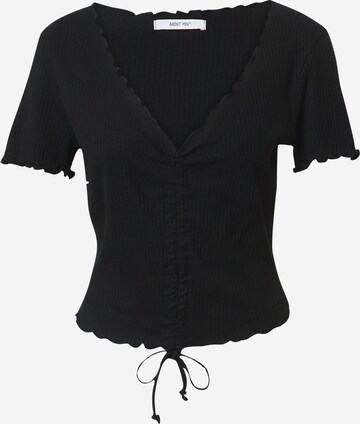 ABOUT YOU Shirt 'Nuria' in Zwart: voorkant