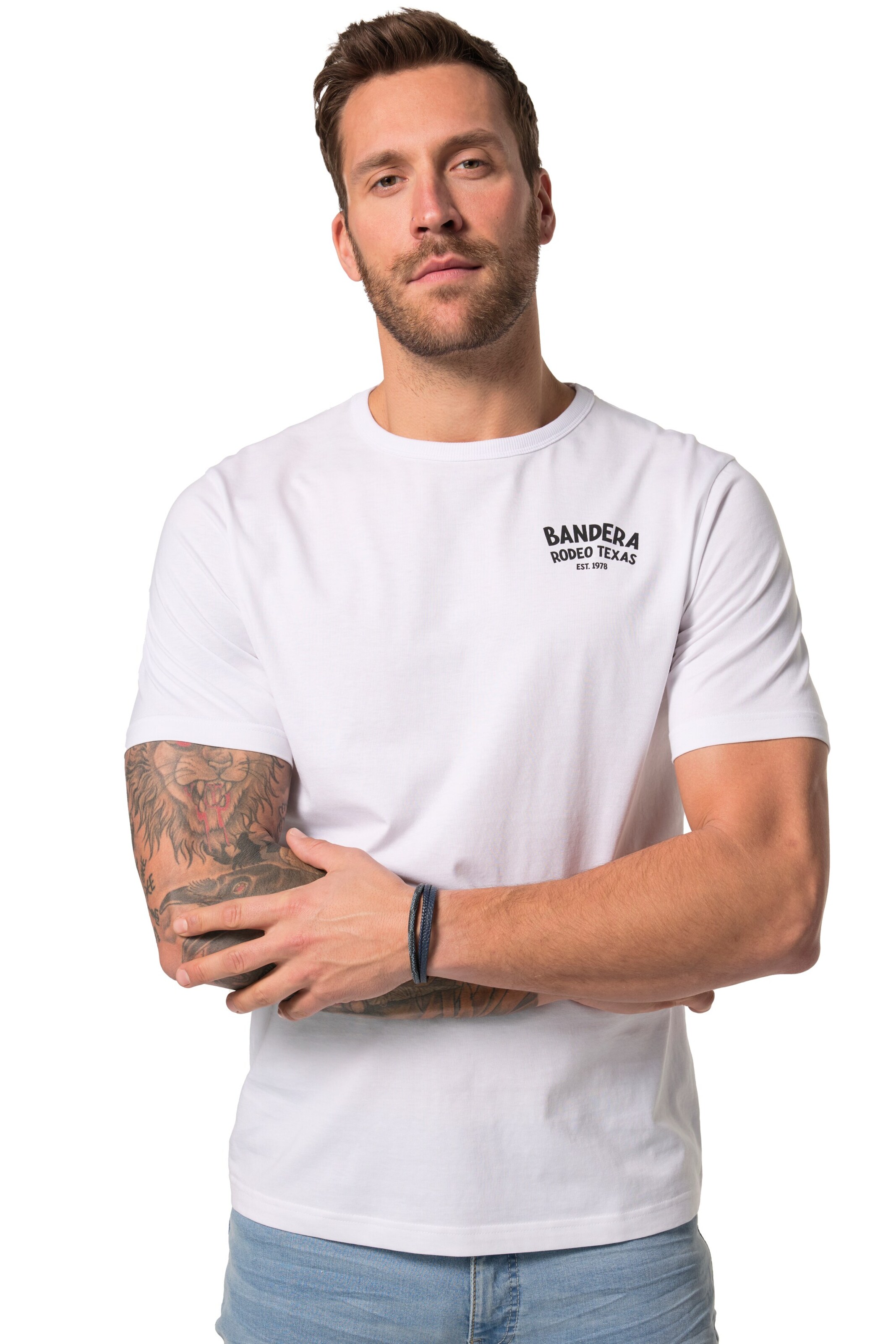 JP1880 T-Shirt in Weiß: Vorderseite