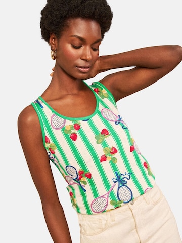 Top di love & roses in verde: frontale