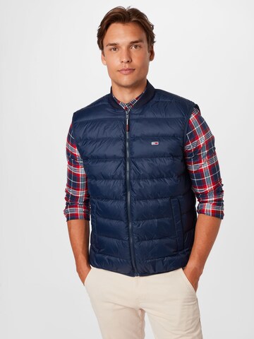 Tommy Jeans Bodywarmer in Blauw: voorkant