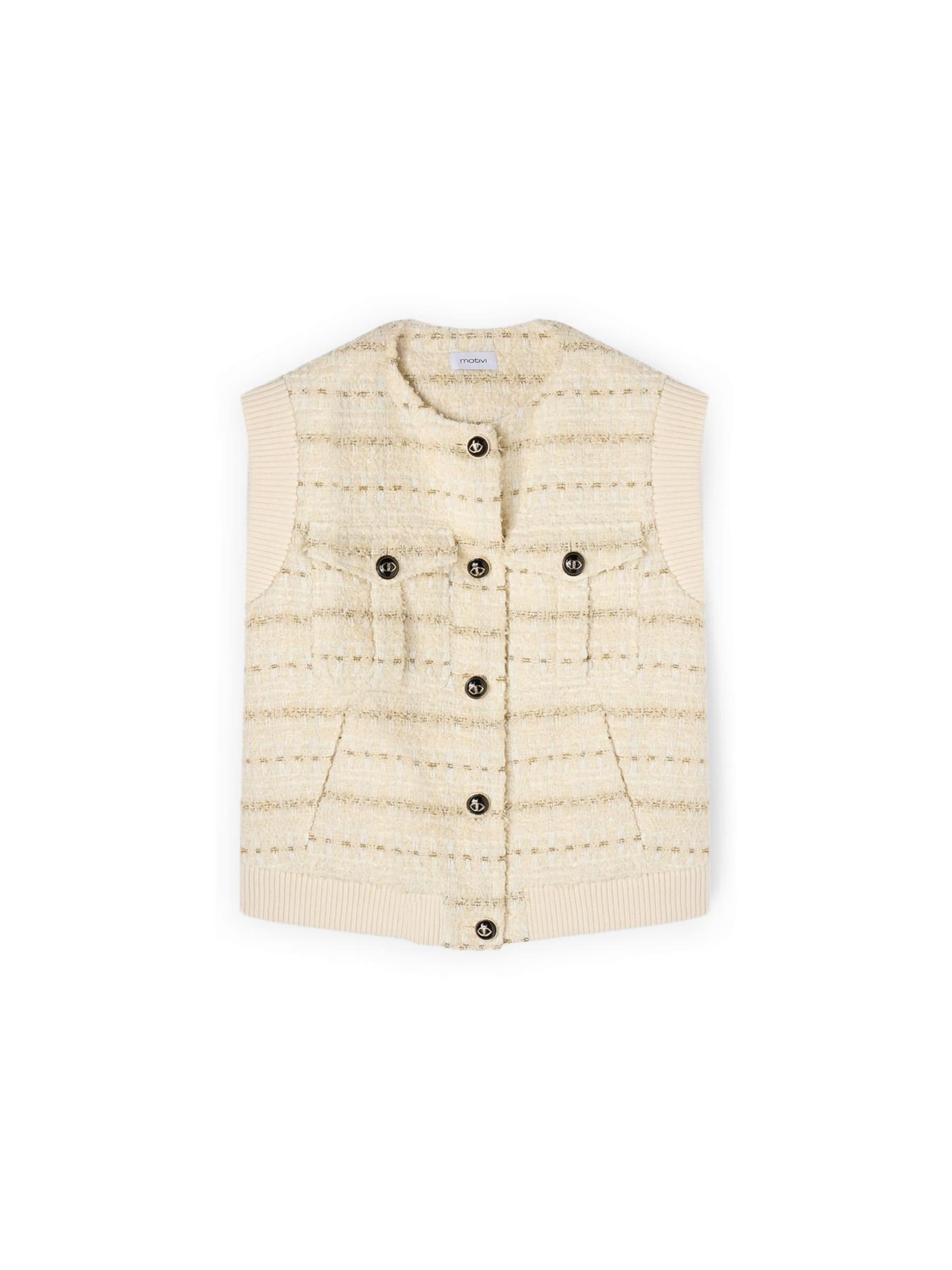 MOTIVI Winter coat in Beige: front