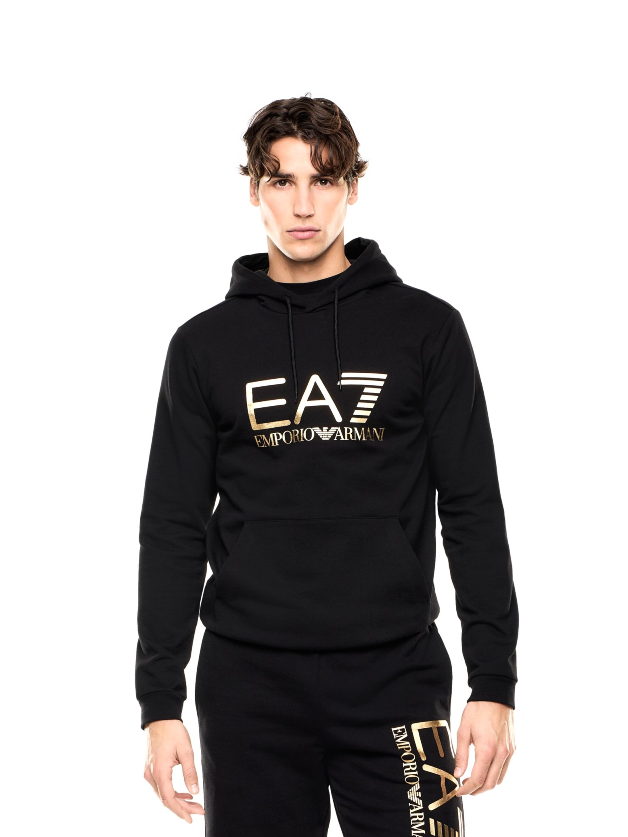 Pullover di EA7 Emporio Armani in nero: frontale