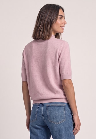 STREET ONE Kurzarm Pullover mit Turtle Neck in Pink