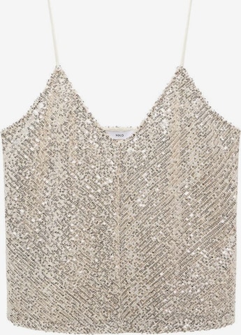 MANGO Blouse 'XLENJUEL' in Goud: voorkant