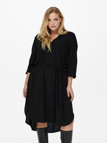 ONLY Carmakoma Shirt Dress in Black: front