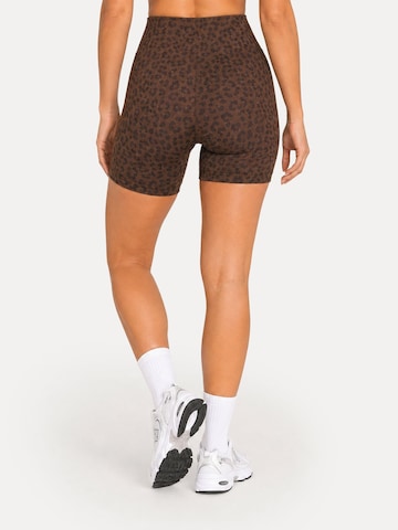 Smilodox Skinny Short Leggings ' Velvara ' in Braun