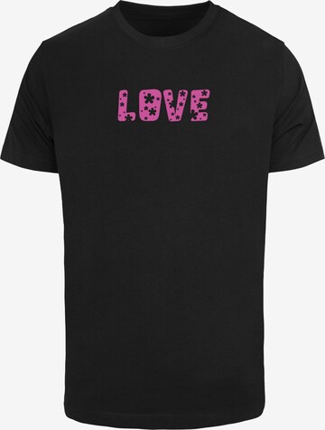 T-Shirt 'Valentines Day - Flowers Love' Merchcode en noir : devant
