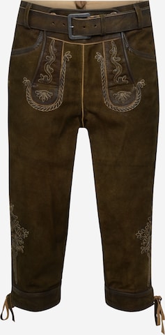 Regular Pantalon folklorique 'Schorschi' MARJO en marron : devant