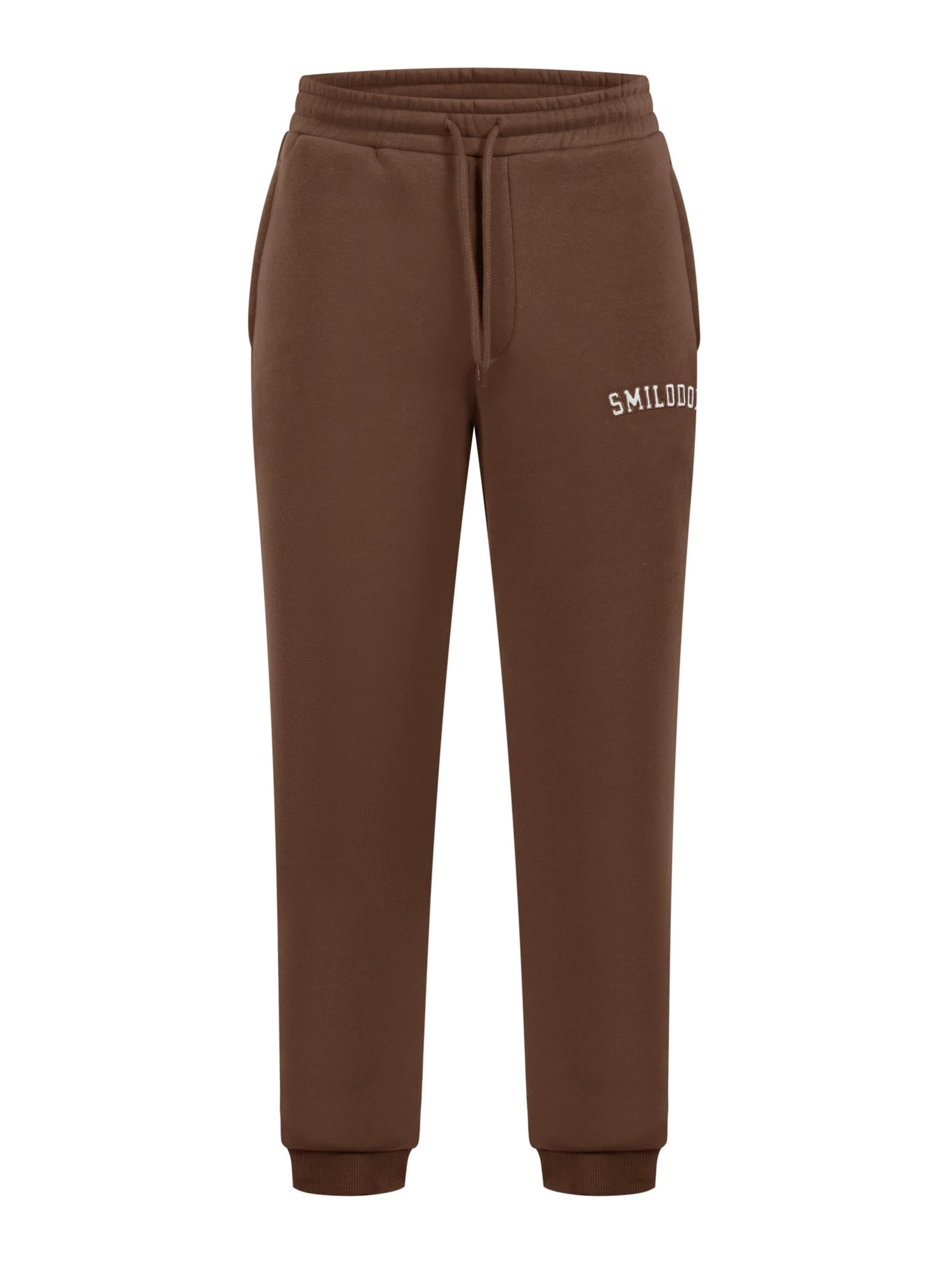 Pantalon 'Kayson' Smilodox en marron : devant