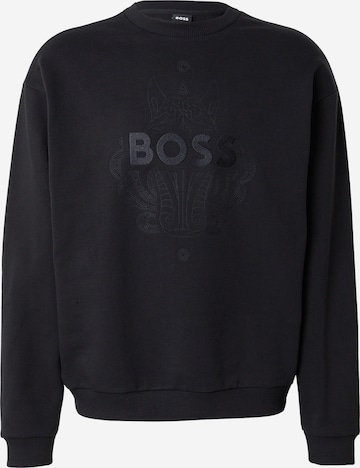 BOSS Collegepaita 'Hong_CNY' värissä musta: etupuoli