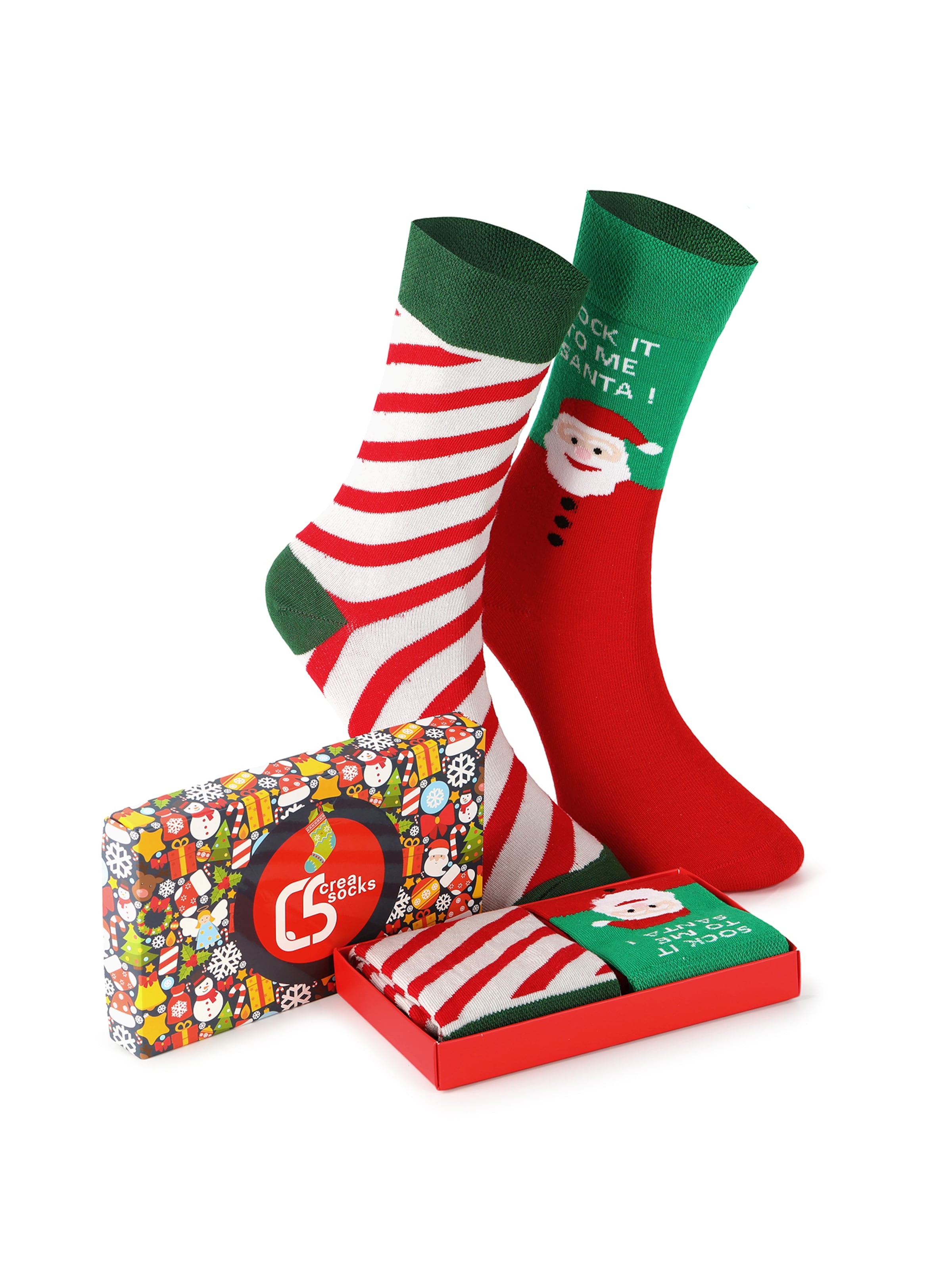 Crea Socks Socks 'Weihnachten Santa' in Mixed colours: front