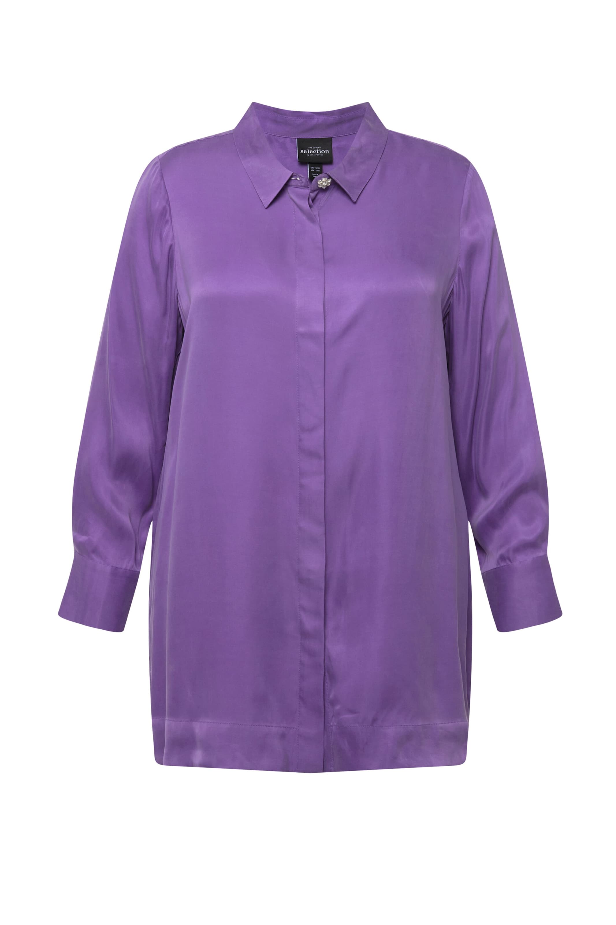 Ulla Popken Blouse in Lila: voorkant