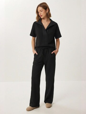 Pantalons de tailleur Happiness İstanbul en noir : devant