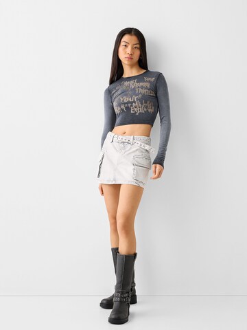 Bershka Shirt in Grau