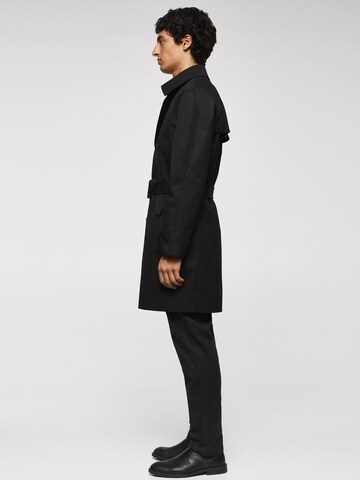 Manteau mi-saison MANGO MAN en noir