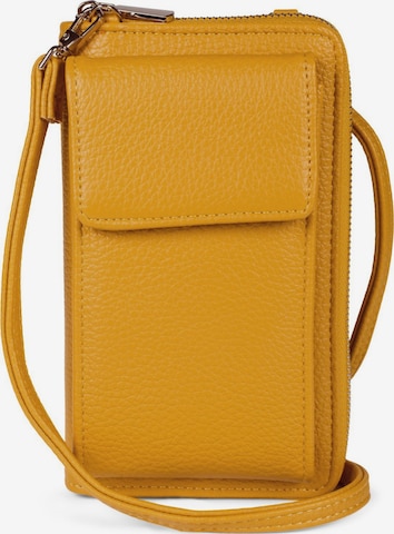 styleBREAKER Crossbody bag 'Umhängetasche mit Handyfach und RFID Schutz' in Yellow: front
