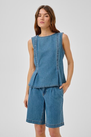 My Essential Wardrobe Top in Blau: Vorderseite